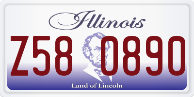 IL license plate Z580890