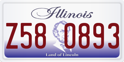 IL license plate Z580893