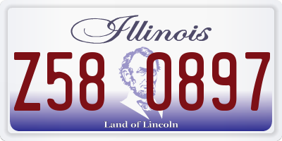 IL license plate Z580897