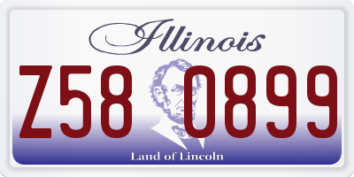 IL license plate Z580899