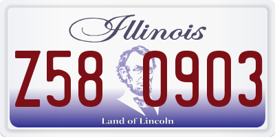 IL license plate Z580903