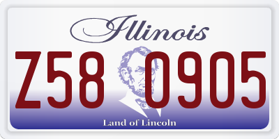 IL license plate Z580905