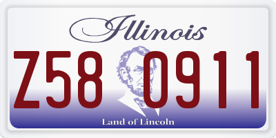 IL license plate Z580911