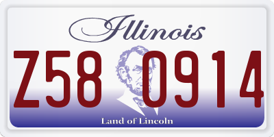IL license plate Z580914