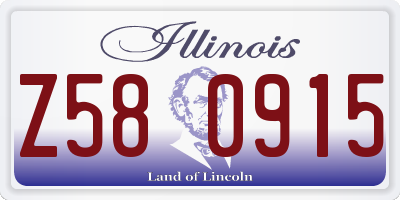 IL license plate Z580915