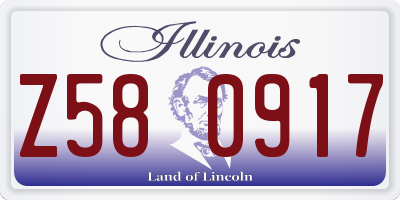 IL license plate Z580917