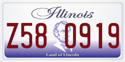 IL license plate Z580919