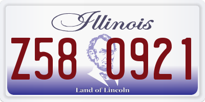 IL license plate Z580921