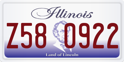 IL license plate Z580922