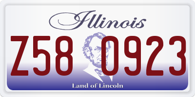 IL license plate Z580923