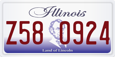 IL license plate Z580924