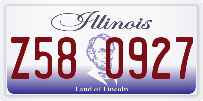 IL license plate Z580927