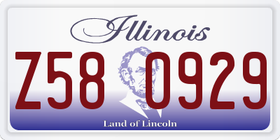 IL license plate Z580929