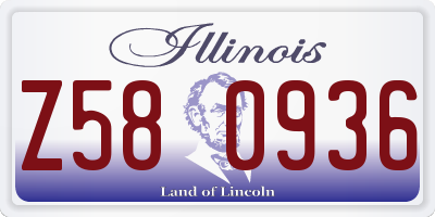 IL license plate Z580936