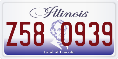 IL license plate Z580939