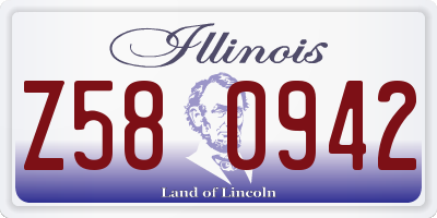 IL license plate Z580942