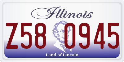 IL license plate Z580945