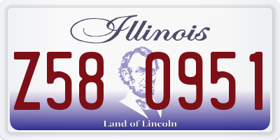 IL license plate Z580951