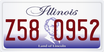 IL license plate Z580952