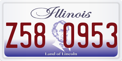 IL license plate Z580953