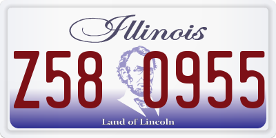 IL license plate Z580955
