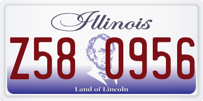 IL license plate Z580956