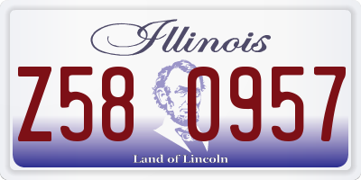 IL license plate Z580957