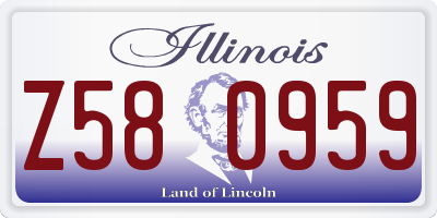IL license plate Z580959