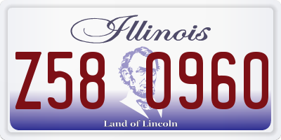 IL license plate Z580960