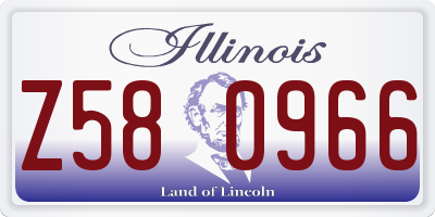 IL license plate Z580966