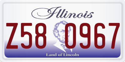 IL license plate Z580967