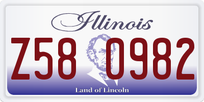IL license plate Z580982