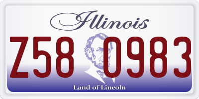 IL license plate Z580983