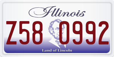IL license plate Z580992