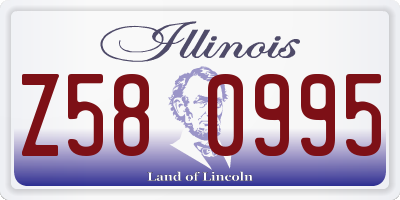 IL license plate Z580995