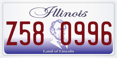 IL license plate Z580996