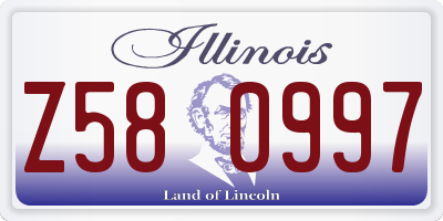 IL license plate Z580997
