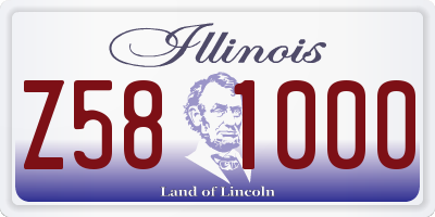 IL license plate Z581000