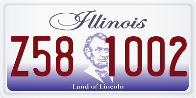 IL license plate Z581002