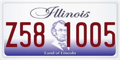 IL license plate Z581005