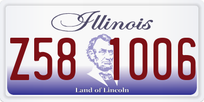 IL license plate Z581006