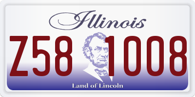 IL license plate Z581008