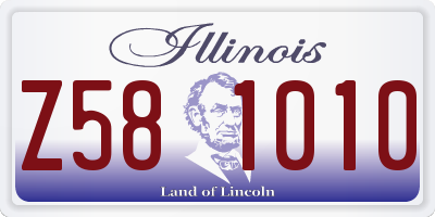 IL license plate Z581010