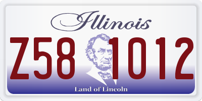 IL license plate Z581012