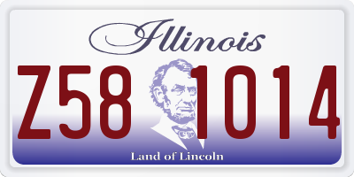 IL license plate Z581014