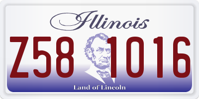 IL license plate Z581016