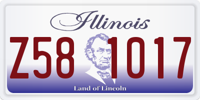 IL license plate Z581017