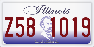 IL license plate Z581019