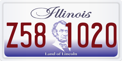 IL license plate Z581020