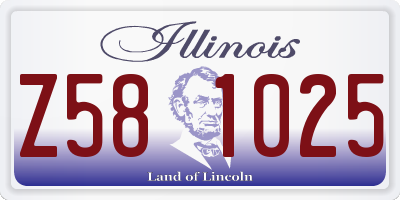 IL license plate Z581025